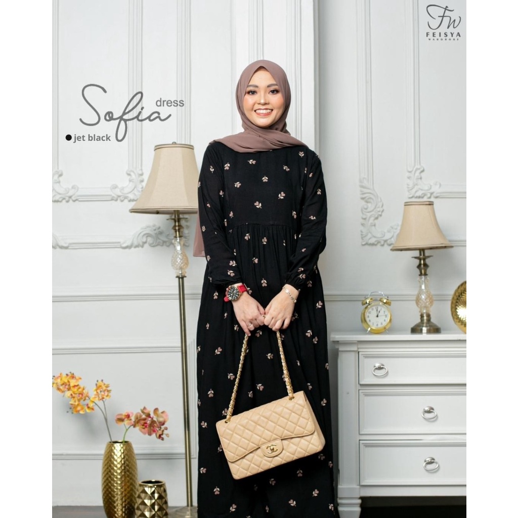 SOFIA DRESS BY FEISYA/GAMIS RAYON/GAMIS BUSUI/GAMIS MURAH