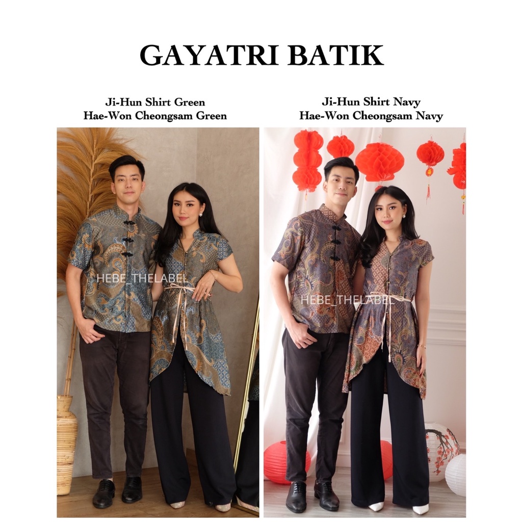 Gayatri Batik Set ( Available Couple ) - Kinara Kahiyang Noma Listya Uma Haewon Jun Emily Gaia Jenna Valda Arleth Hana Samara Nindy Arista Perine Tari