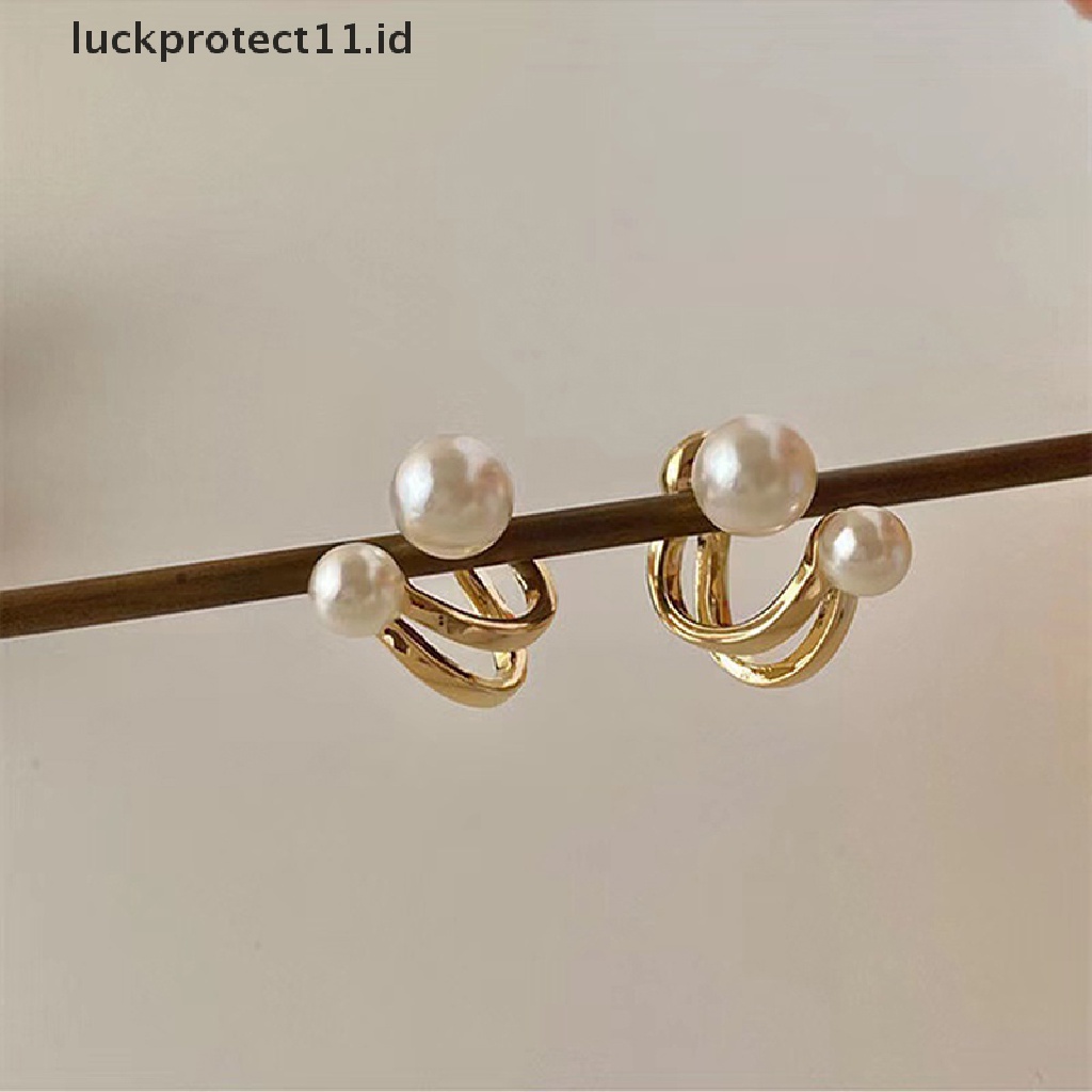 /Fashion Hot// Fashion// 2021anting Mutiara Korea Untuk Wanita Fashion Simple Pearl Stud Ear Clip.