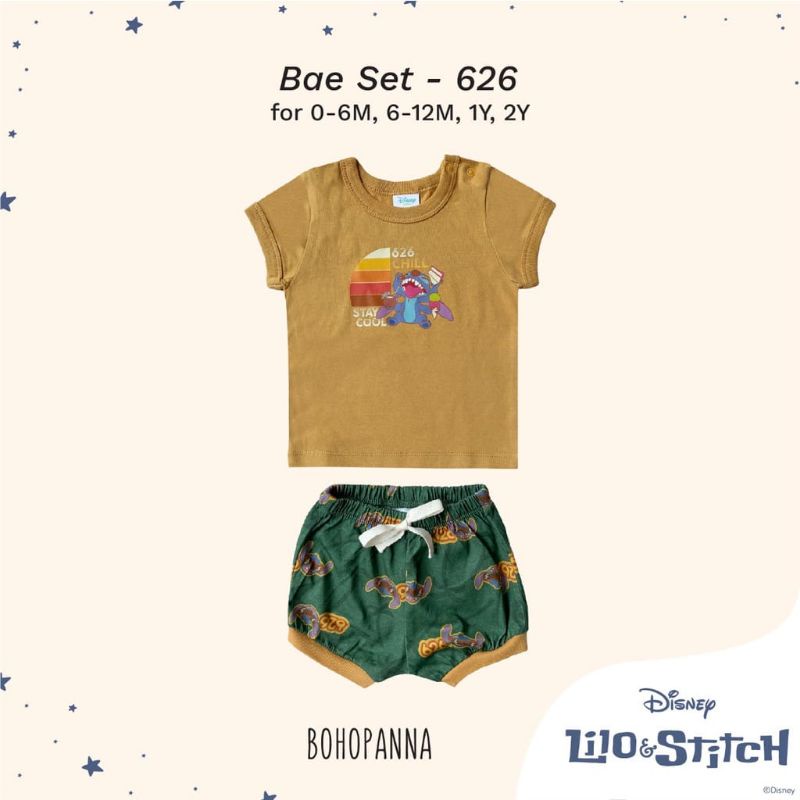 Bohopanna Bae Set Disney Lilo &amp; Stitch // Setelan Baby &amp; Kids Boy