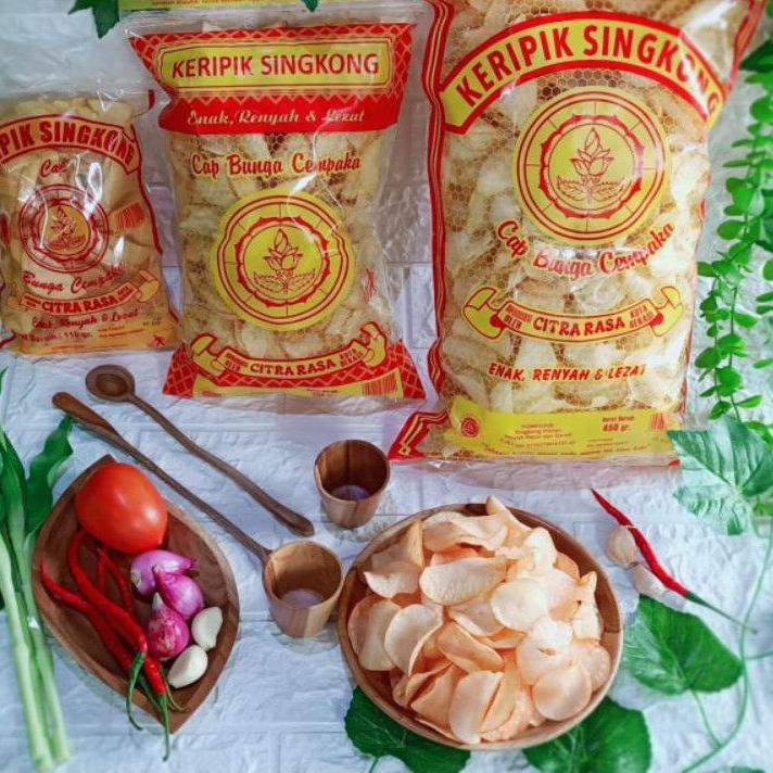 

[PRODUK 0GVEJ] Keripik singkong cap bunga cempaka 450gr CSN
