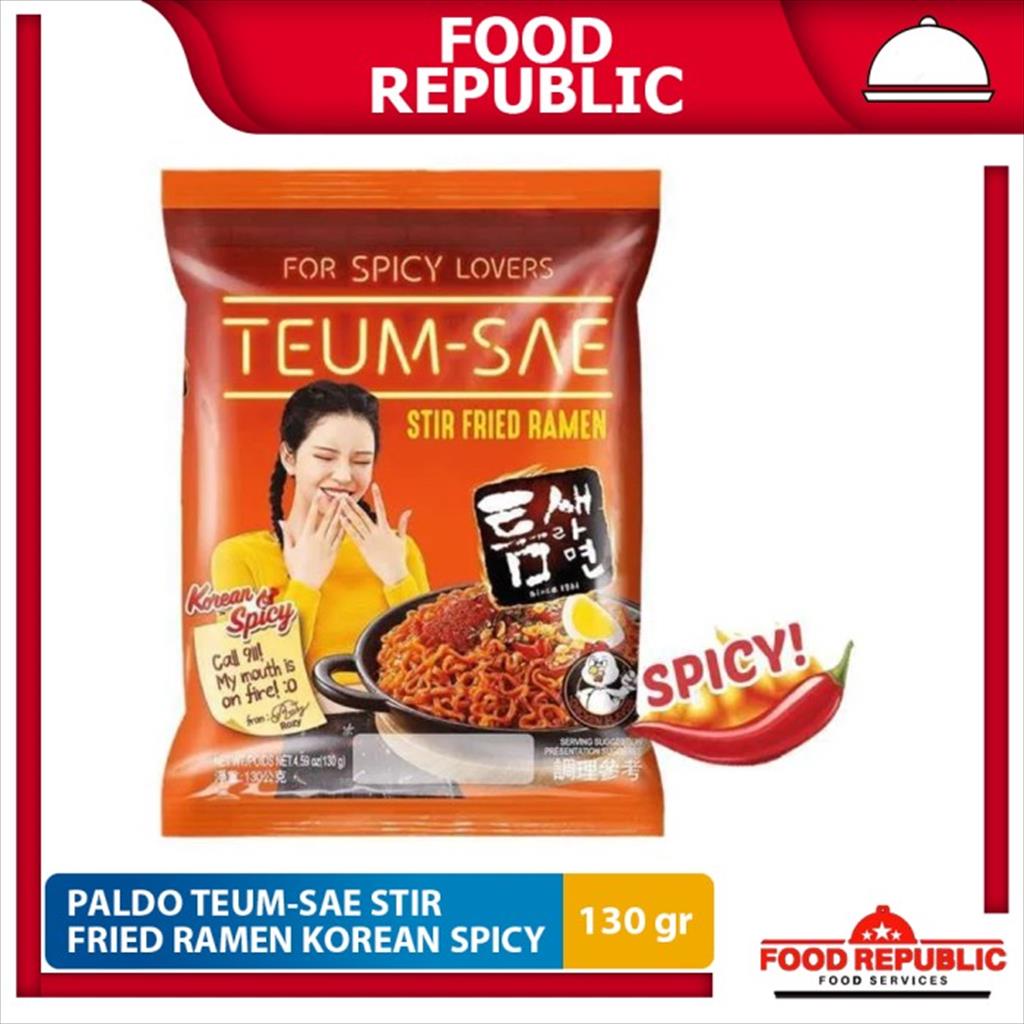 Paldo Teumsae Stir Fried Ramen Goreng 130 gr For Korean Spicy Lovers