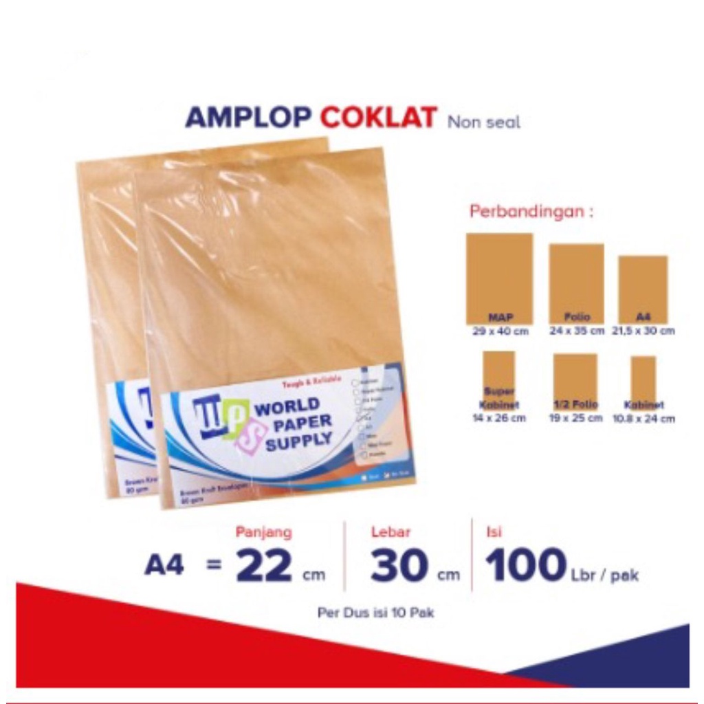 

AMPLOP COKLAT NON SEAL / KERTAS AMPLOP