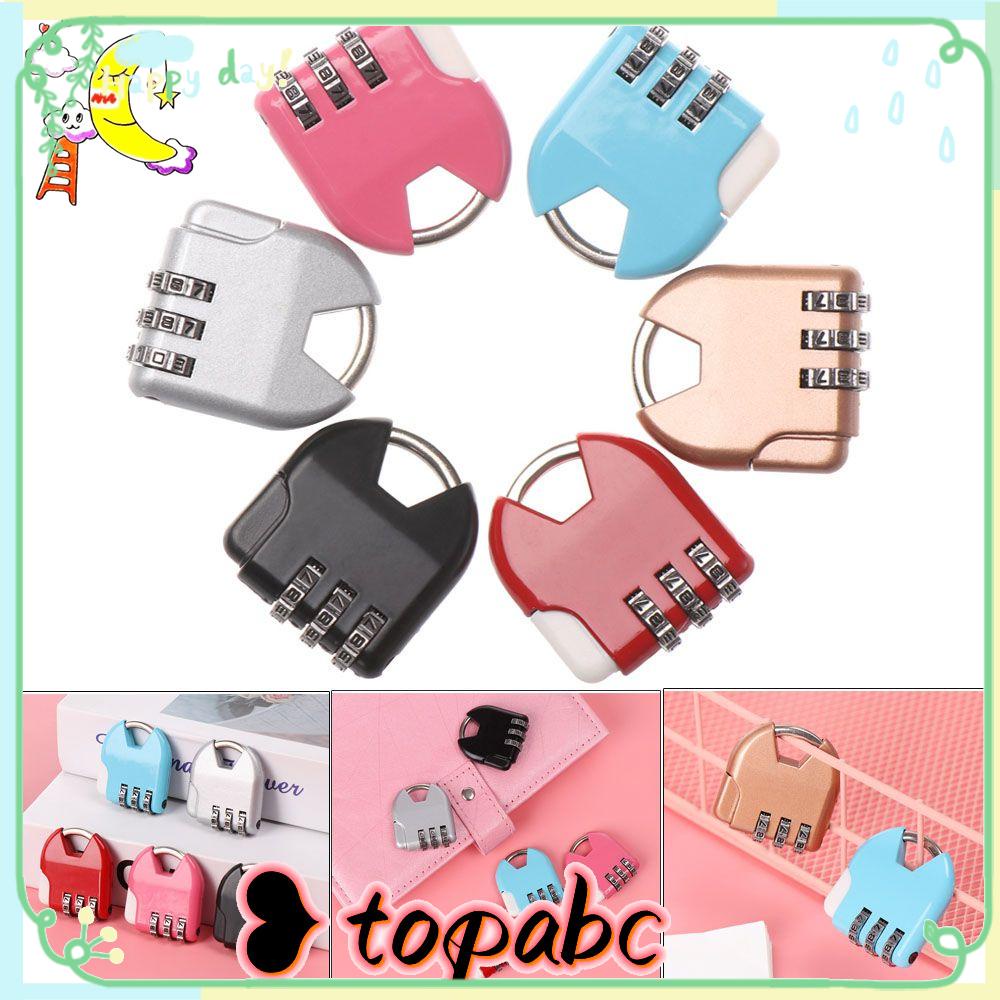 Top 1pcs Hadiah Kunci Password Outdoor Diary Pelindung Loker Case Supply Kombinasi Kode Koper 3digit Dial