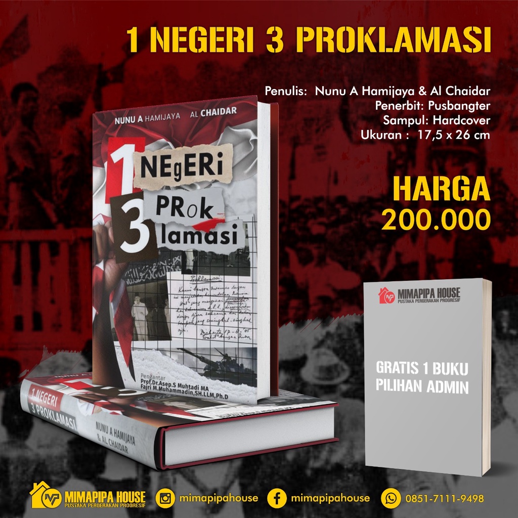 Bundling #01 - 1 Negeri 3 Proklamasi dan Gratis 1 Buku Pilihan Admin