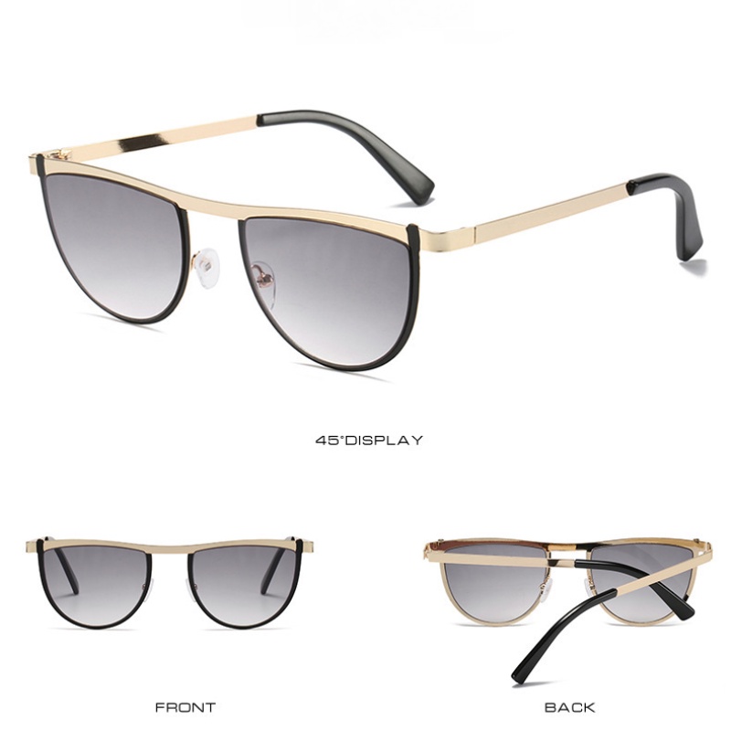 Kacamata Baja Kepribadian Untuk Wanita Pria Setengah Bulat Eyewear UV Protection