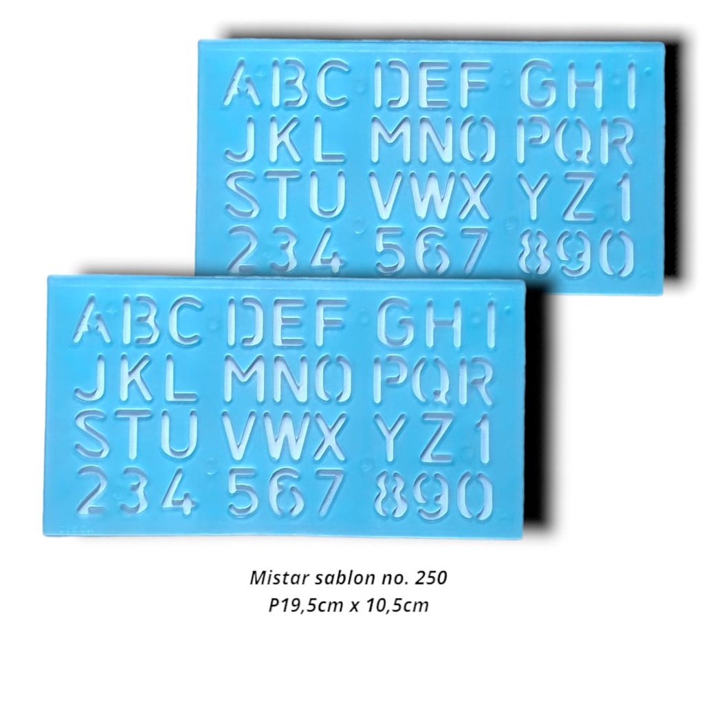 

PENGGARIS MISTAR SABLON MAL HURUF ANGKA 2 CM PLASTIK NO.250