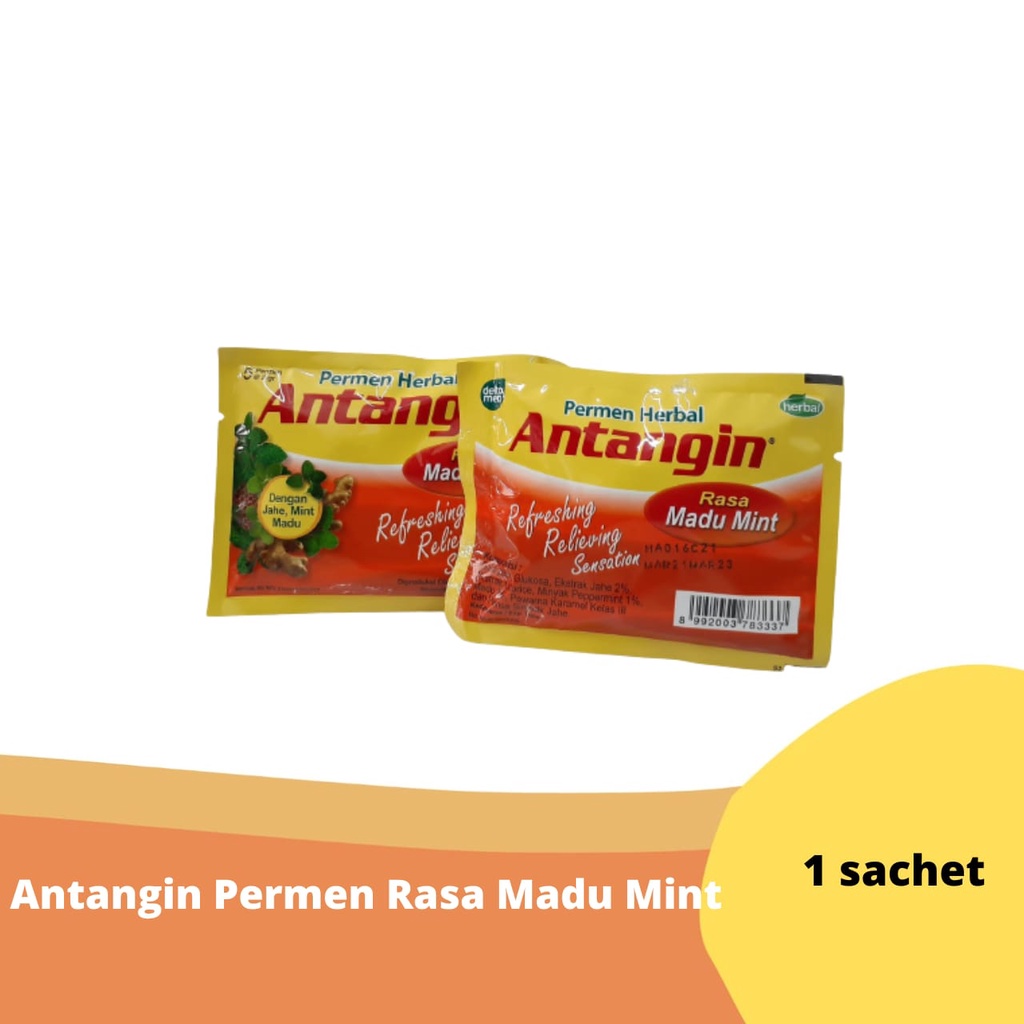 

Permen herbal antangin rasa madu mint per 1 sachet