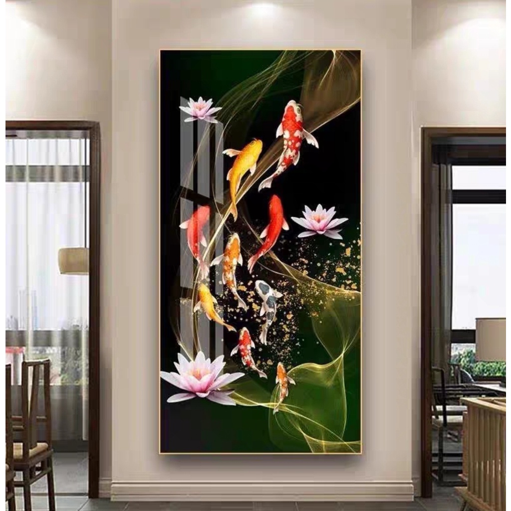 lukisan porcelain 5d lukisan diamond lukisan ikan lukisan fish lukisan 5D