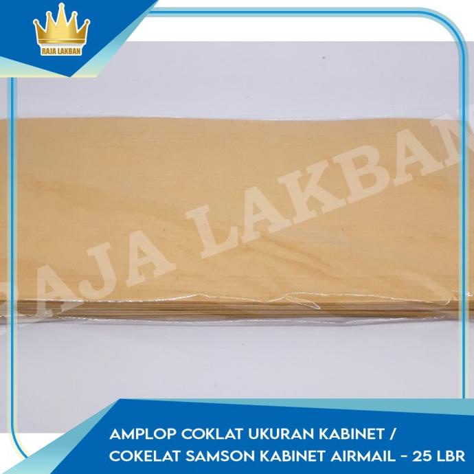 

Amplop Coklat Ukuran Kabinet / Cokelat Samson Kabinet AIRMAIL - 25 Lbr