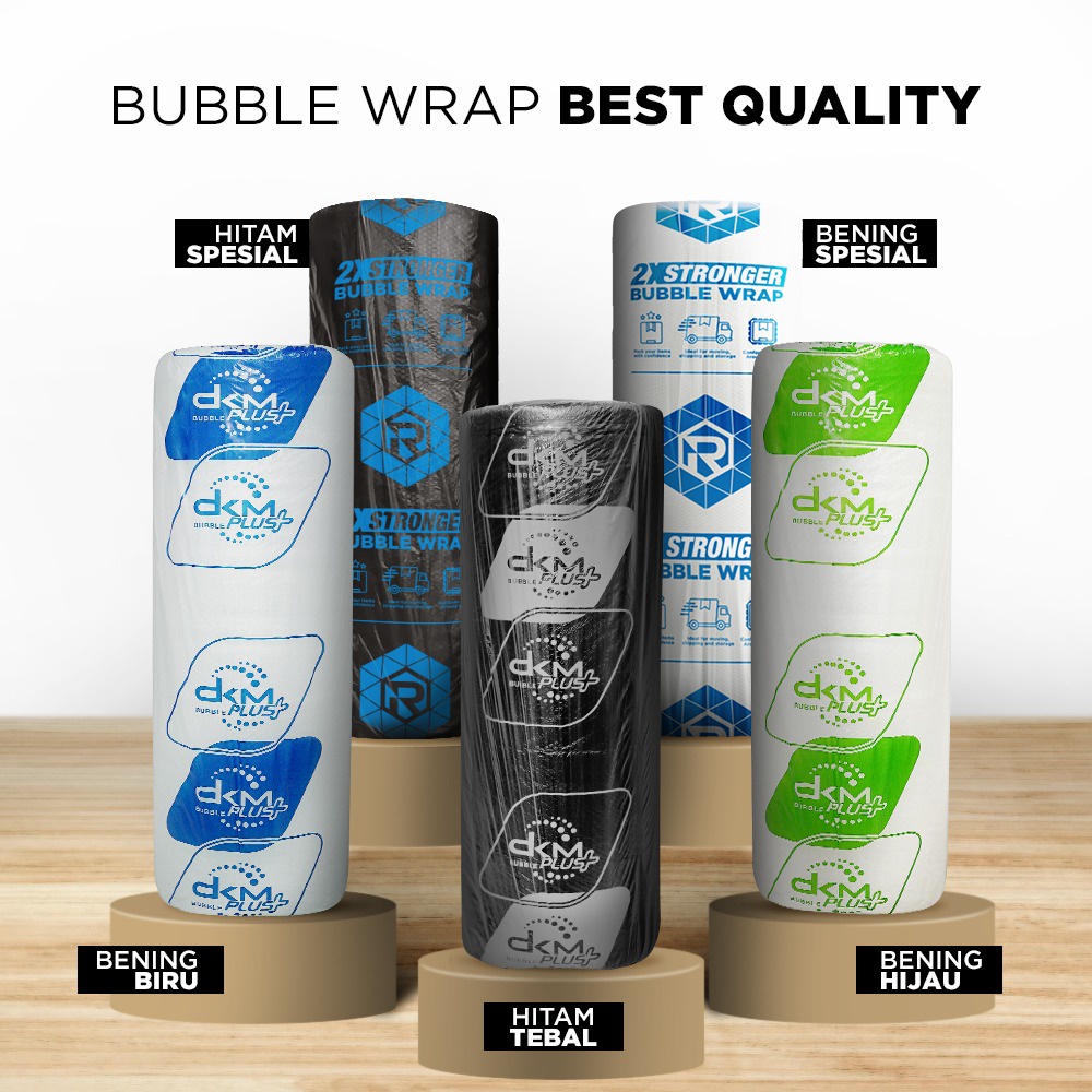 

Pembungkus Plastik Bubble / Bubble Wrap Bening Hitam DKM / Babel Wrap