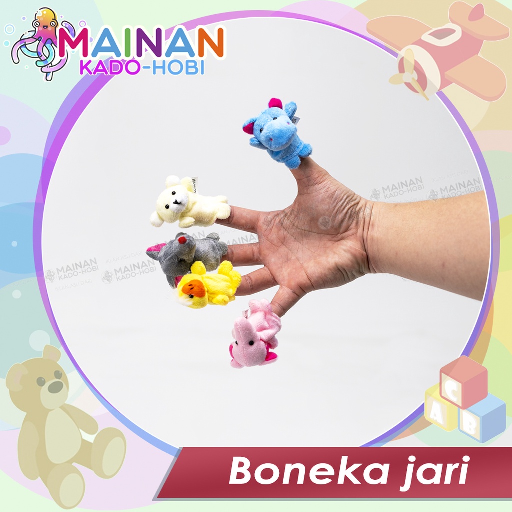 MAINAN EDUKASI SET BONEKA JARI TANGAN SERI HEWAN BINATANG ANIMAL