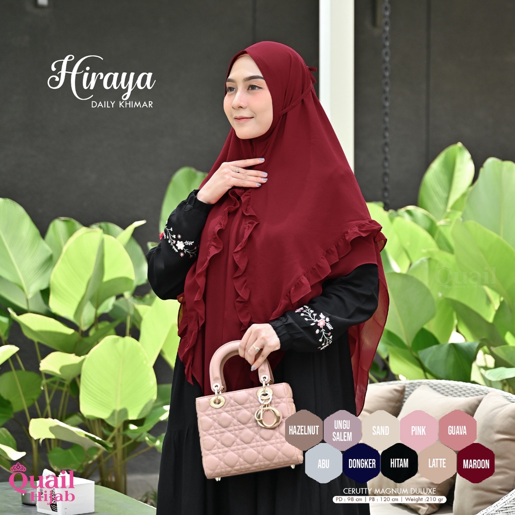 KHIMAR CERUTY QUAIL HIJAB HIRAYA