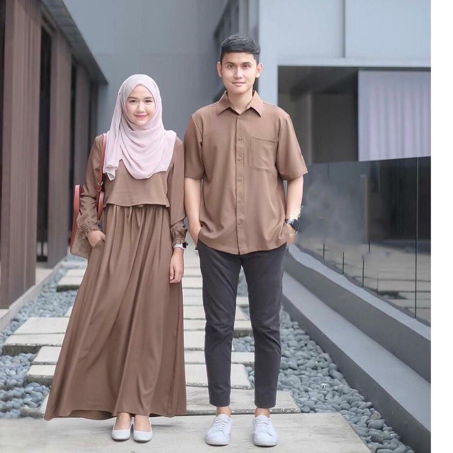 ✺✺ Nino Couple Gamis Dan Kemeja Fashion Muslim Wanita BJ