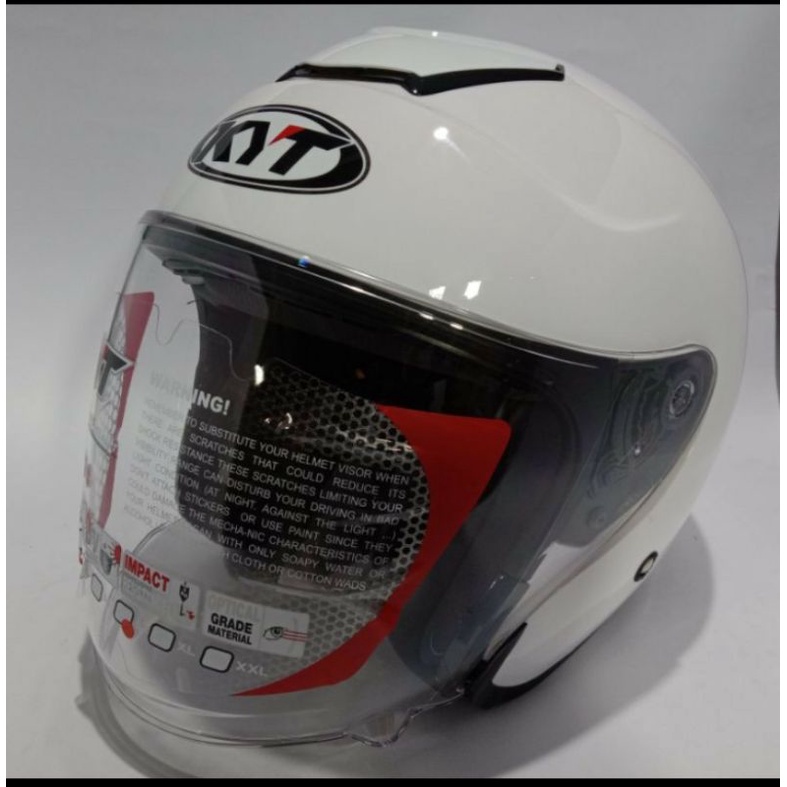 Helm Half Face Kyt Kiyoto R Solid White Original Kiyoto Bisa COD