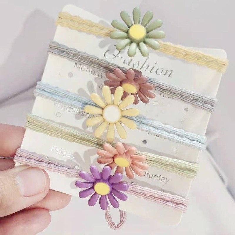 JT - IR002 Ikat Rambut Korea Bunga Daisy Karet Rambut Korea Ikat Kuncir Cantik Import Murah