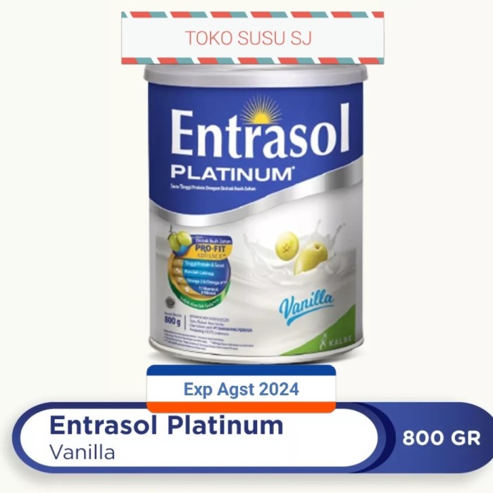 

[NEW] ENTRASOL PLATINUM VANILA 800 GRAM/800GR/SENIOR/VANILLA