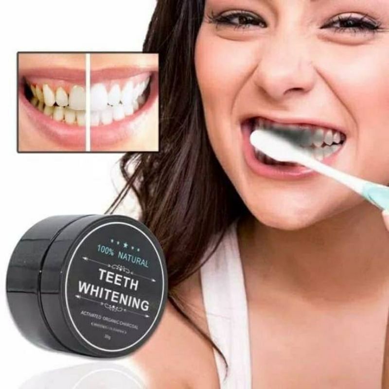 TEETH WHITENING Actived Charcoal PowderBubuk Pemutih Gigi