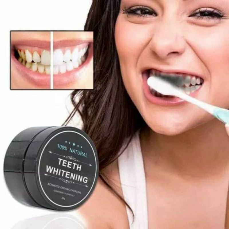 TEETH WHITENING Actived Charcoal PowderBubuk Pemutih Gigi