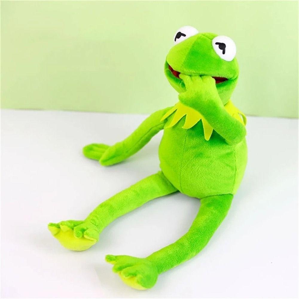 Quinton Plush Kermit Kodok Hadiah Natal Anak Hadiah Muppet Show 38 cm Boneka Binatang Boneka Kodok Plush Doll