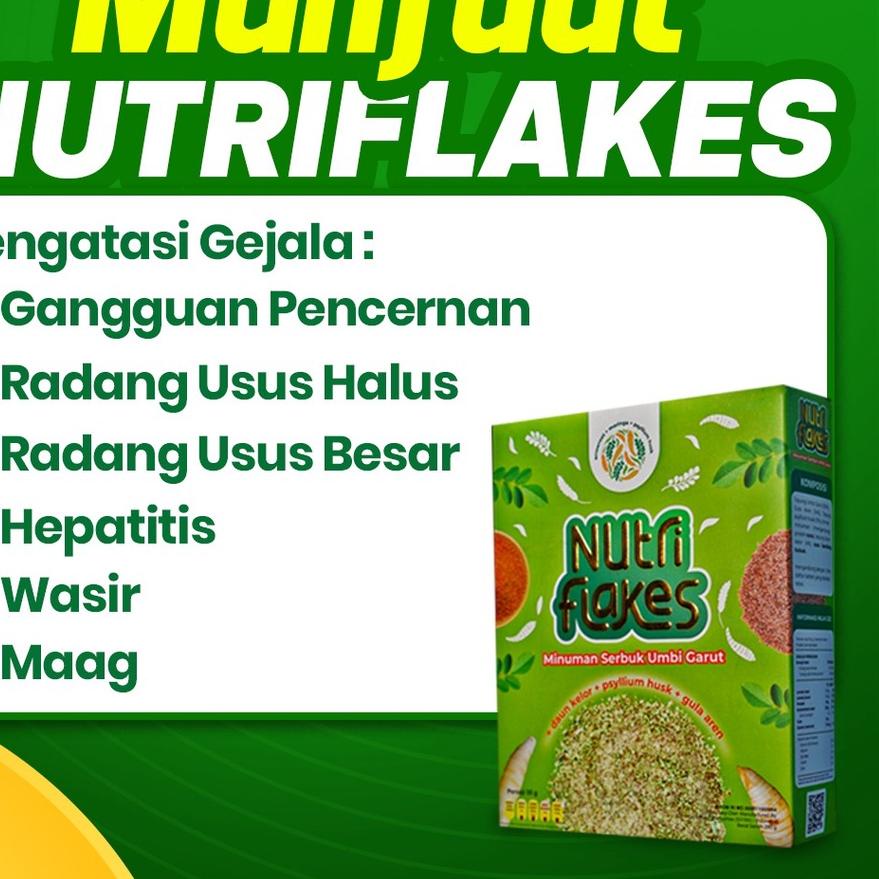 

한국 Nutriflakes - Original Minuman Umbi Garut Solusi Atasi Asam Lambung Maag Kronis Gerd Suplemen Makanan Diet Isi 280gr Miliki