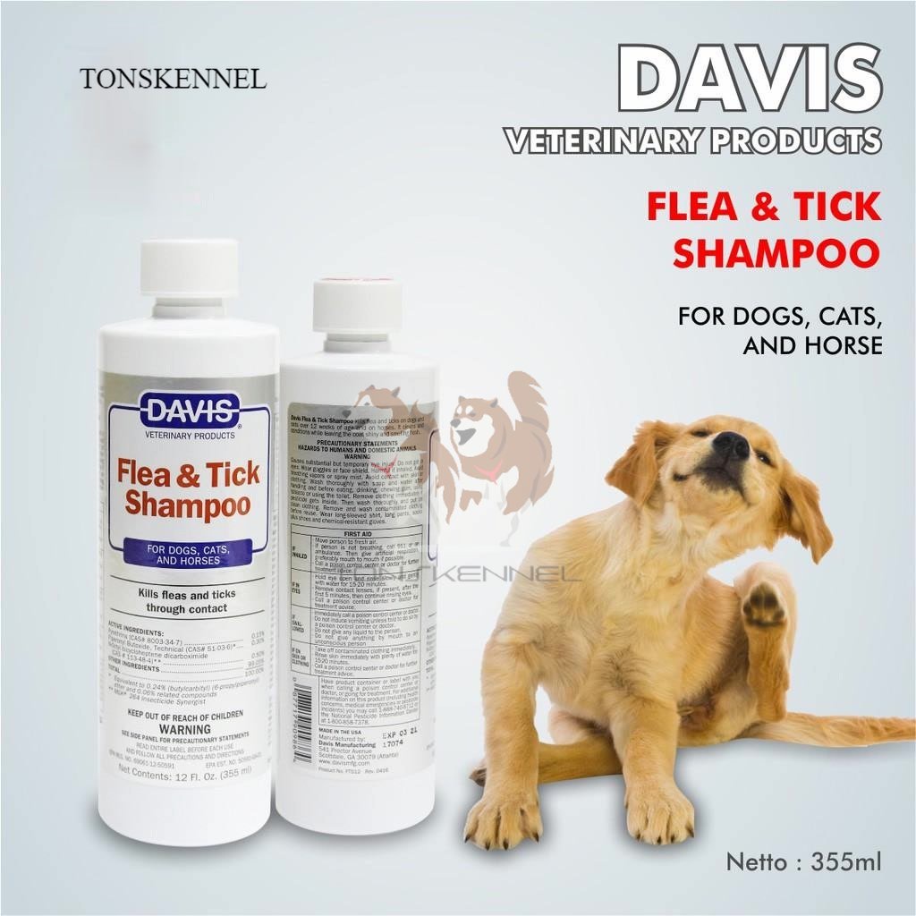DAVIS FLEA AND THICK shampoo 355 ml for dogs and cat SHAMPO SAMPOO Kucing Anjing Monyet Kelinci Medicated Hewan Pet