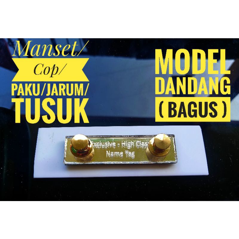 

PENJELASAN TENTANG PENGAIT NAME TAG JENIS COP TUSUK PAKU KNOP JARUM MANSET KUPU KUPU DAN MANSET DANDANG