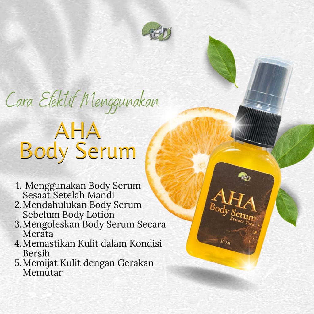 ELD AHA Body Serum With Extract Yuzu / Body Serum / Serum Badan / Serum Pemutih / Serum Whitening