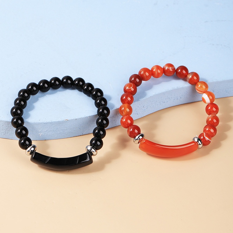 Gelang Yoga Batu Tiger Eye Aksesoris Perhiasan Pria Wanita Unisex Kekayaan Dan Keberuntungan Gelang Peregangan Yang Dapat Disesuaikan Gelang Manik-Manik Batu Akik Alami Gelang