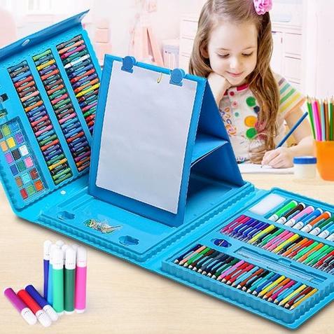 

[PRODUK 8HAMN] Alat Lukis Set Super Mega Art 208 PCS Crayon Oil Paste Pensil Warna Pensil Warna Cair Anak Mewarnai SQL