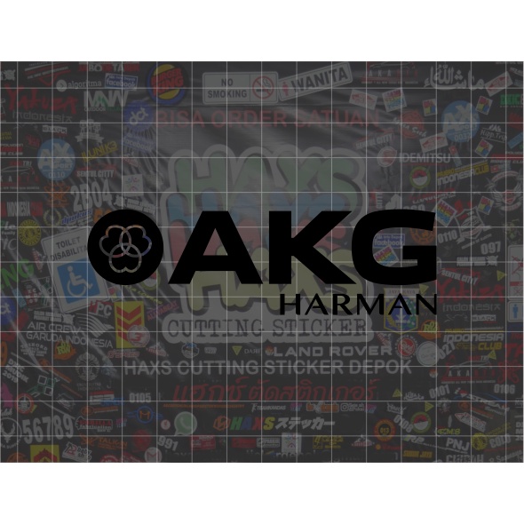 Cutting Sticker Logo AKG By Harman Ukuran 10 Cm