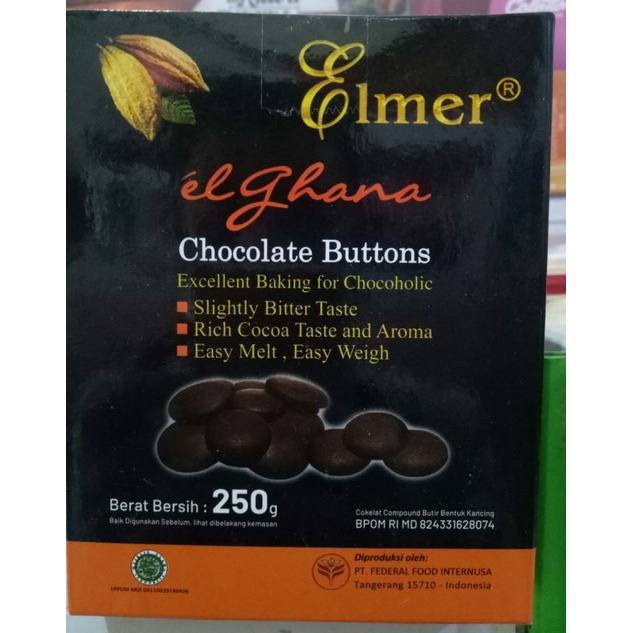 

Elmer coklat buttons 250gr