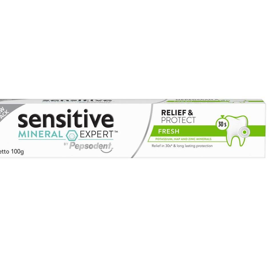 ➯ Pepsodent Sensitive Mineral Expert Pasta Gigi Fresh Pasta Gigi Sensitive 100G ロ