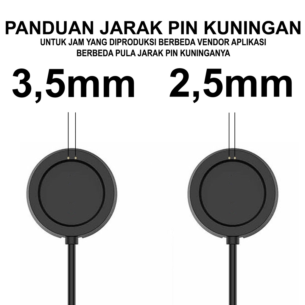 Kabel Charger Smartwatch T500 T55 X7 HW12 Hw16 Hw22 F8 W26 IWO Series Hematacc