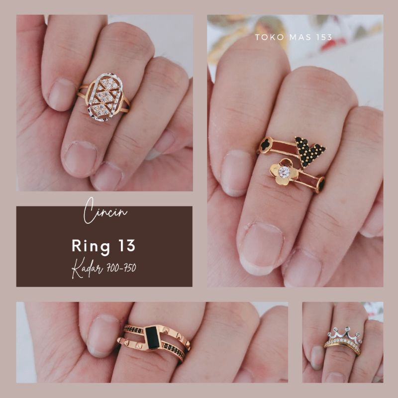 WAJIB TANYA STOK Realpic Cincin Emas Asli Kadar 700 - 750 | Ring 13 | Part 2