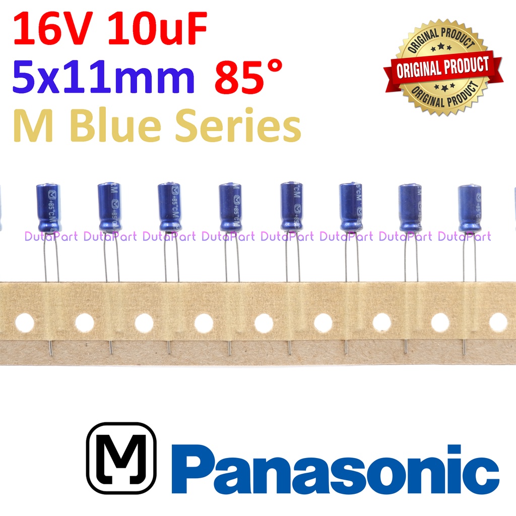 16V 10uF ORIGINAL PANASONIC BLUE Series Kapasitor Capasitor Elko Elco