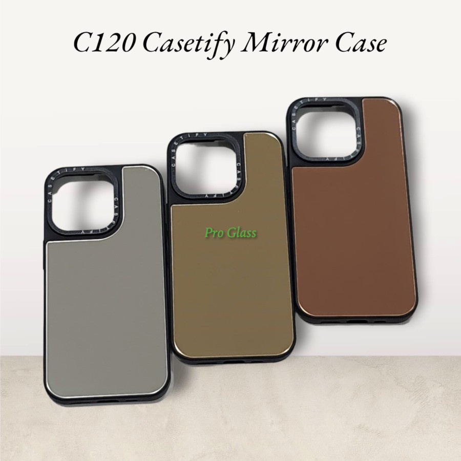 C120 Iphone 14 14 Plus 14 Pro 14 Pro MAX Casetify Mirror Glass Case Cermin