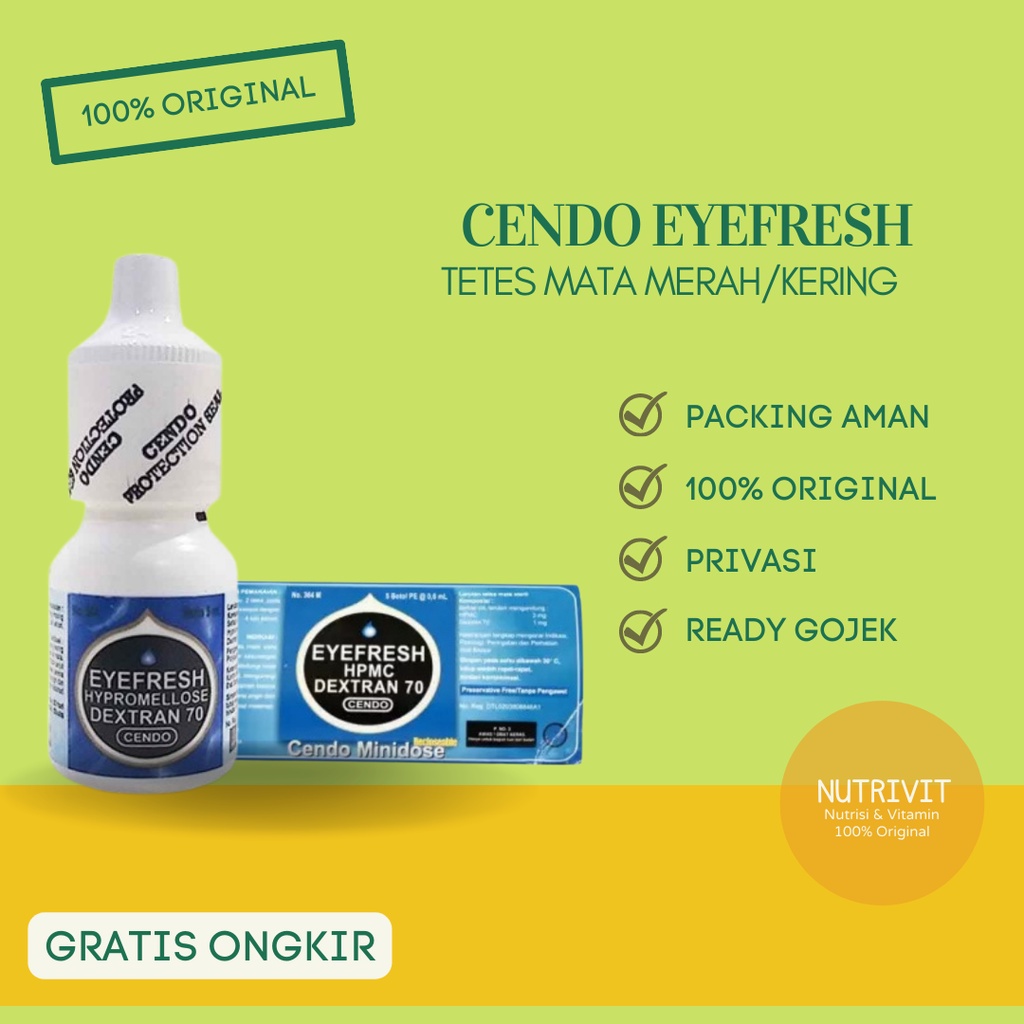 Cendo Eyefresh Eye Drop 5 mL - Obat Tetes Steril Mata Kering