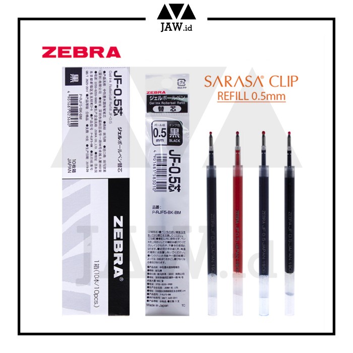 JAW.id Zebra Refill Gel Pen Pulpen Bolpen Zebra Sarasa 0,5 mm