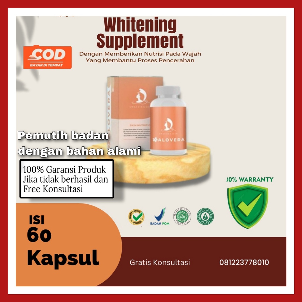 Suplemen Kapsul Pemutih Badan Permanen Alami