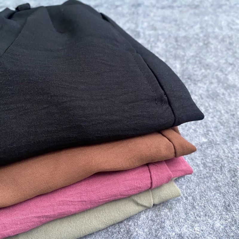 Ziya Pants Kulot Highwaist Crinkle - Kulot crinkle highwaist - celana kulot wanita - kulot highwaist ~ by Fivefourite.wear