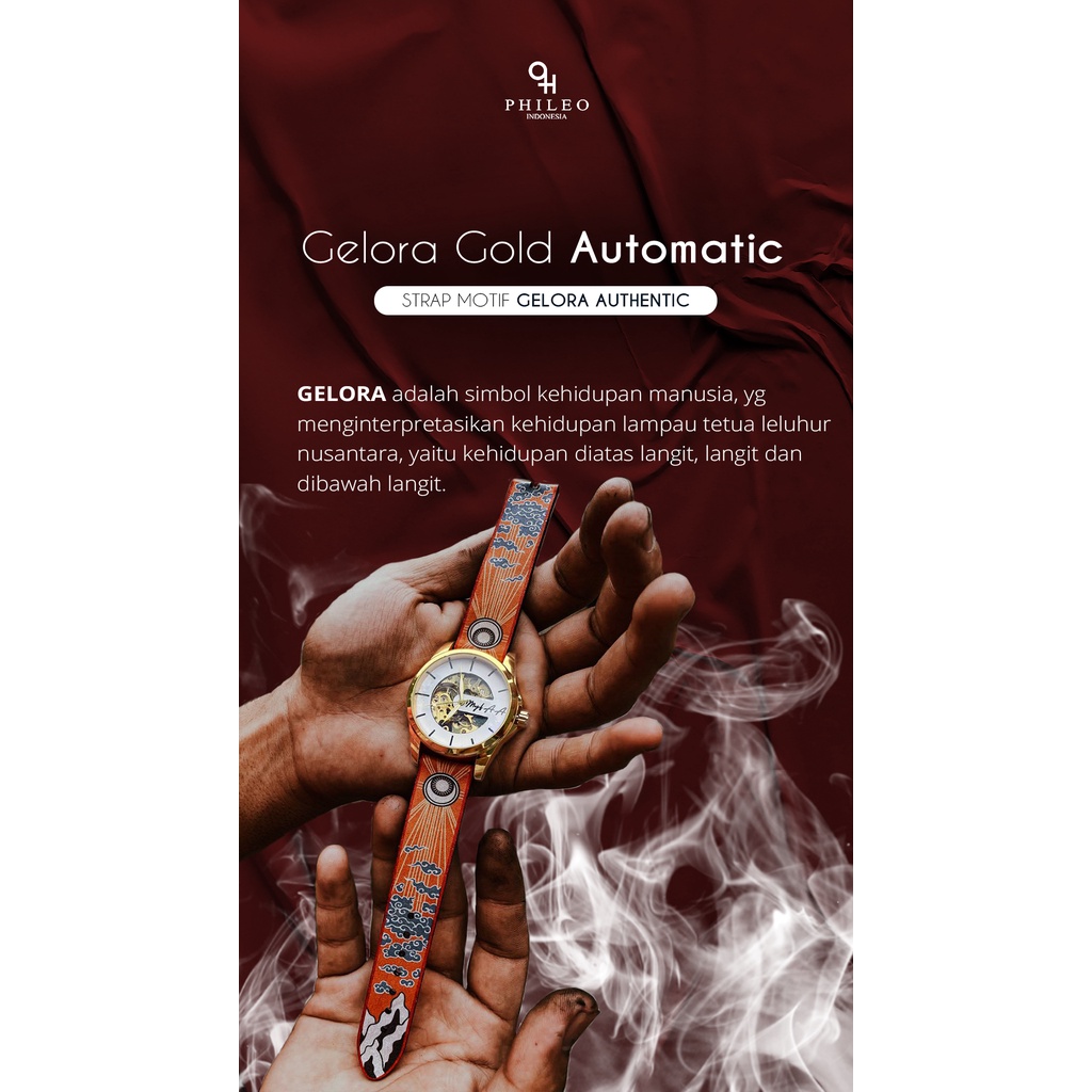 Jam Tangan Phileo Indonesia series Gelora Gold Automatic