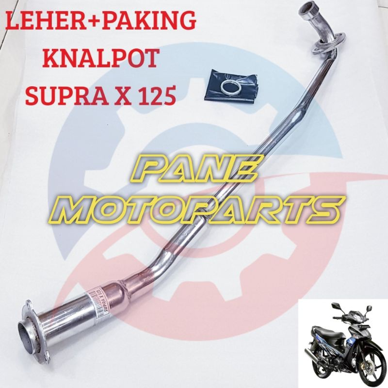 LEHER KNALPOT PLUS PAKING KENALPOT PANJANG SUPRA X 125 BATMAN 2006-2011BEST QUALITY
