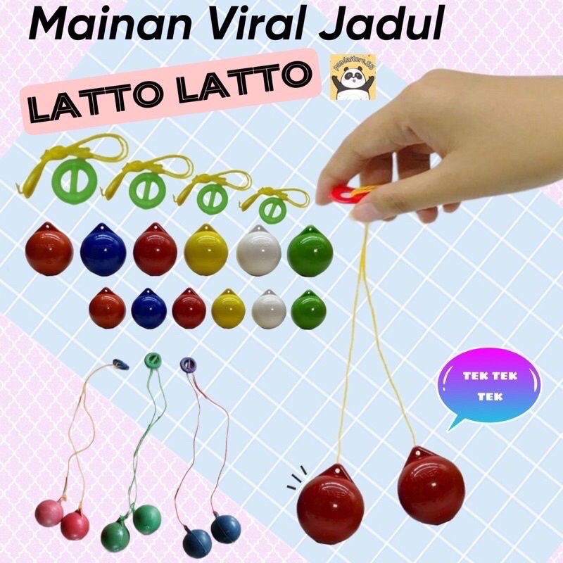 Lato Lato Size Besar 3,5cm Tek Tek / Mainan Jadul Viral Lato Lato Kilat