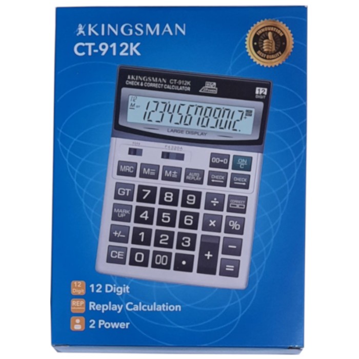 

SPECIAL Kalkulator / Calculator Murah Kingsman CT-912K 12 Digit