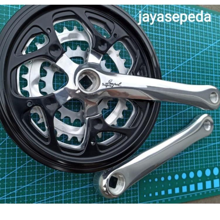 ((B-6-E ㊚> crank sepeda crank sugino impel full alloy 22T 32T 42T made in Japan pasti dikirim