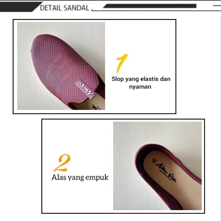 Gos NEW ERA LB 10063 sepatu Wanita Bahan Karet, ringan, lembut, tidak licin, nyaman dipakai Sepatu wanita viral sepatu murah