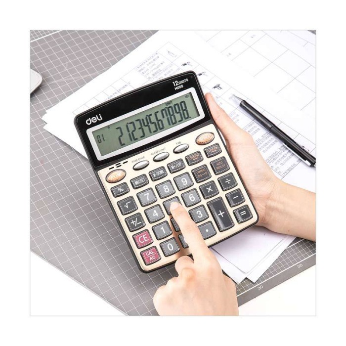 

PROMO Deli EM00550 Voice Calculator 12-digit Indonesian