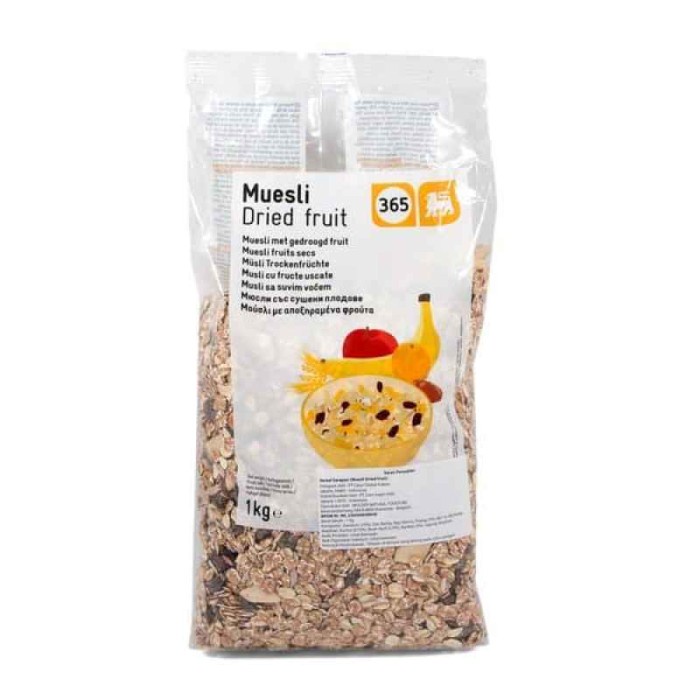 

⭐BISA COD⭐ Muesli Dried Fruit Healthy 365 1kg, Sereal, Vegan Food Instant Snacks