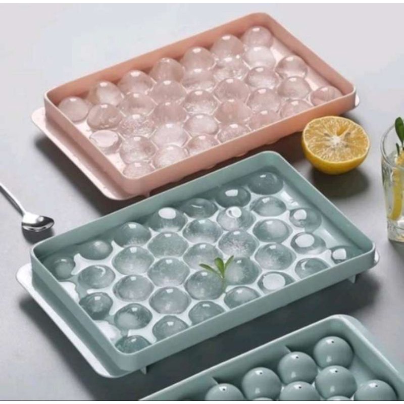 Cetakan Es Batu Bulat 33 / Cetakan Jelly Round Ice Cube Tray 33 Slot 33 butir